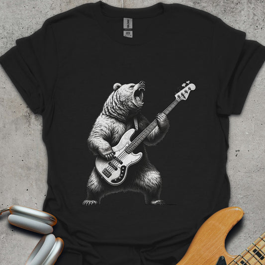 Bass Playing Bear T-Shirt