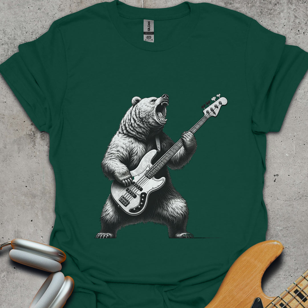 Bass Playing Bear T-Shirt