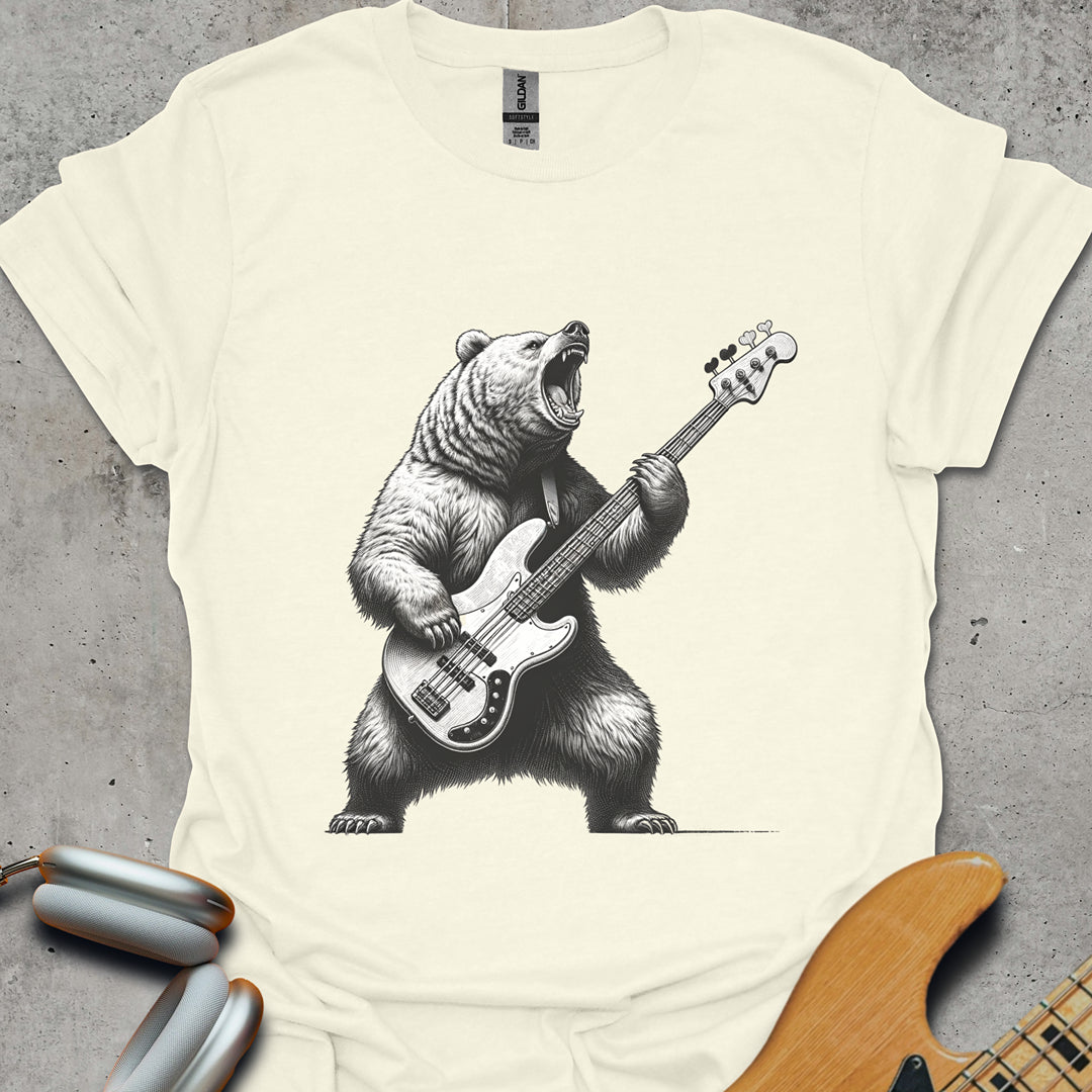 Bass Playing Bear T-Shirt