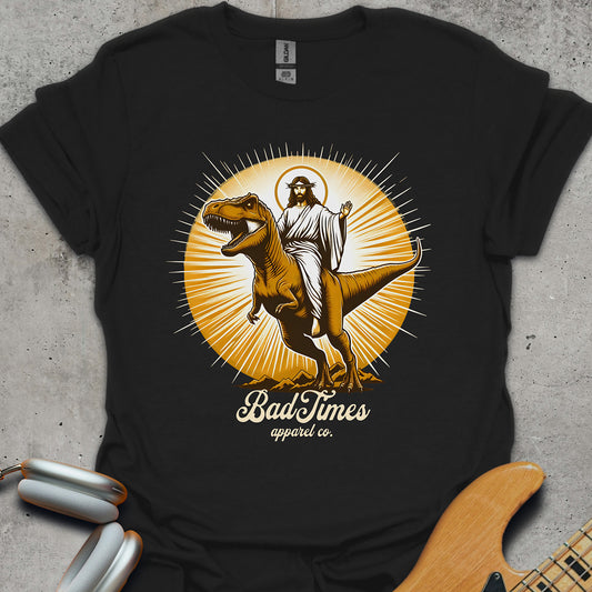 Jesus on T-Rex T-Shirt