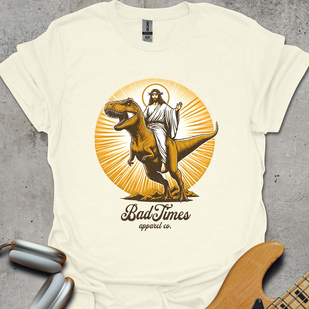 Jesus on T-Rex T-Shirt